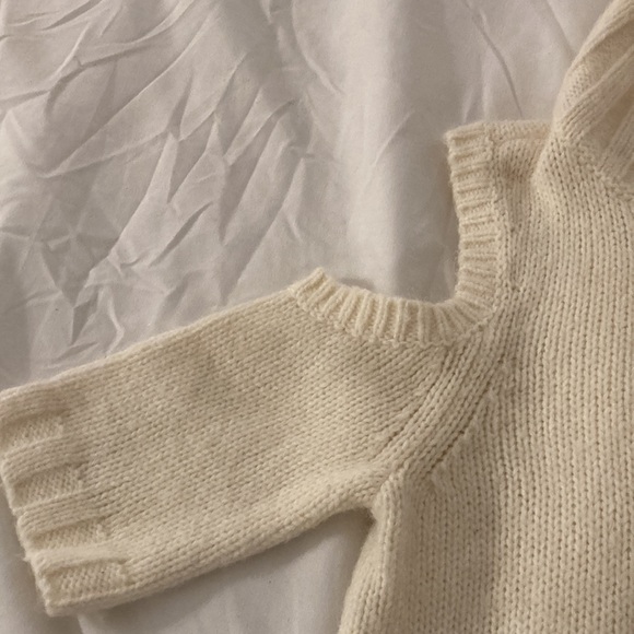 Express Winter Winter White Cold Shoulder Sweater - Picture 8 of 8